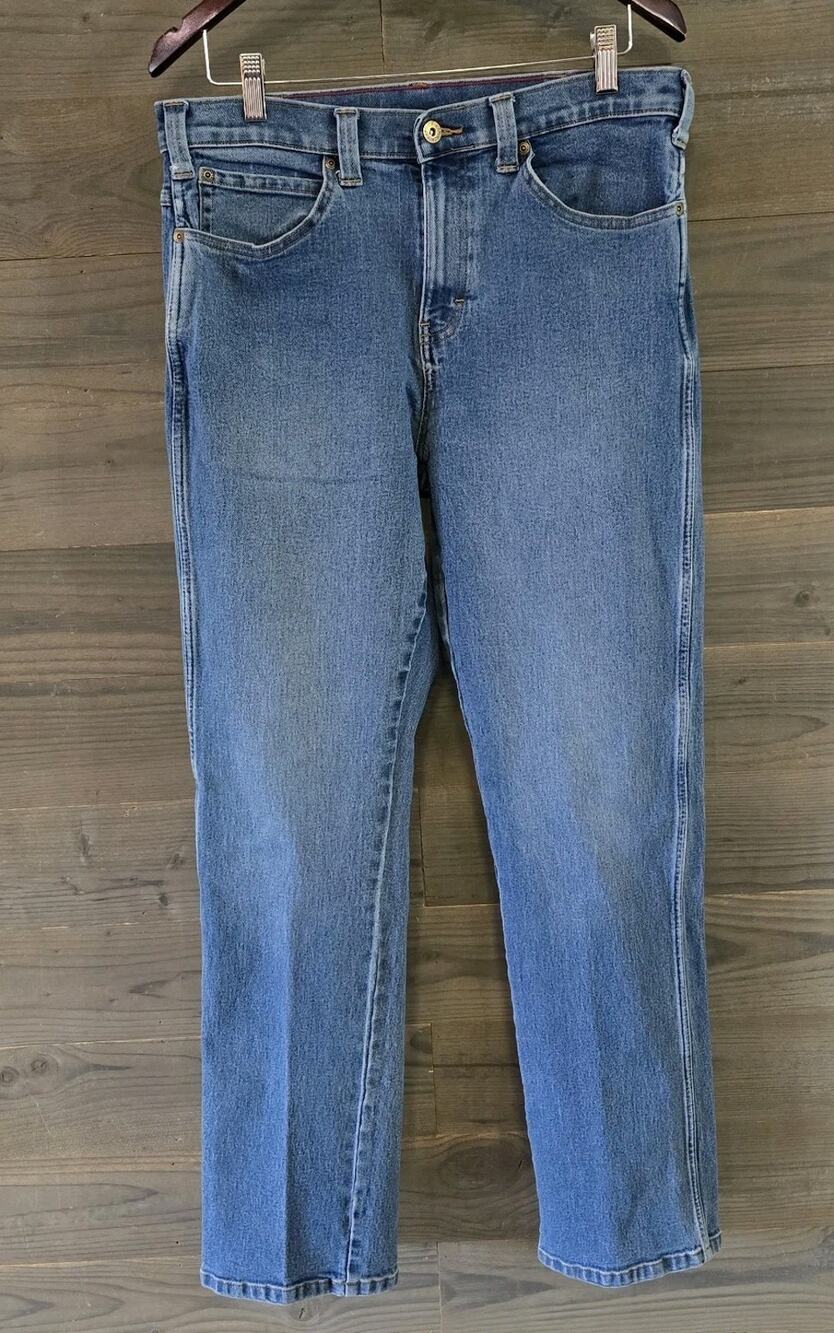 Dickies Jean Mens 32x30 Blue Straight Leg Relaxed Fit Dark Wash Cotton Workwear